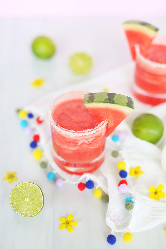 Watermelon Frosé Margaritas // JustineCelina.com