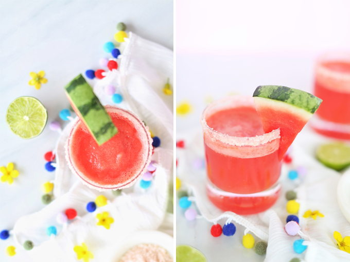 Watermelon Frosé Margaritas // JustineCelina.com