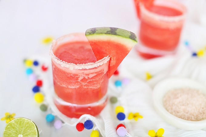 Watermelon Frosé Margaritas // JustineCelina.com