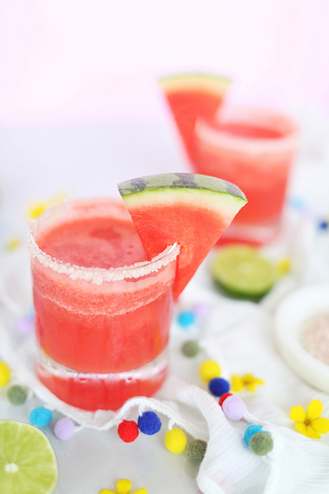 Watermelon Frosé Margaritas // JustineCelina.com