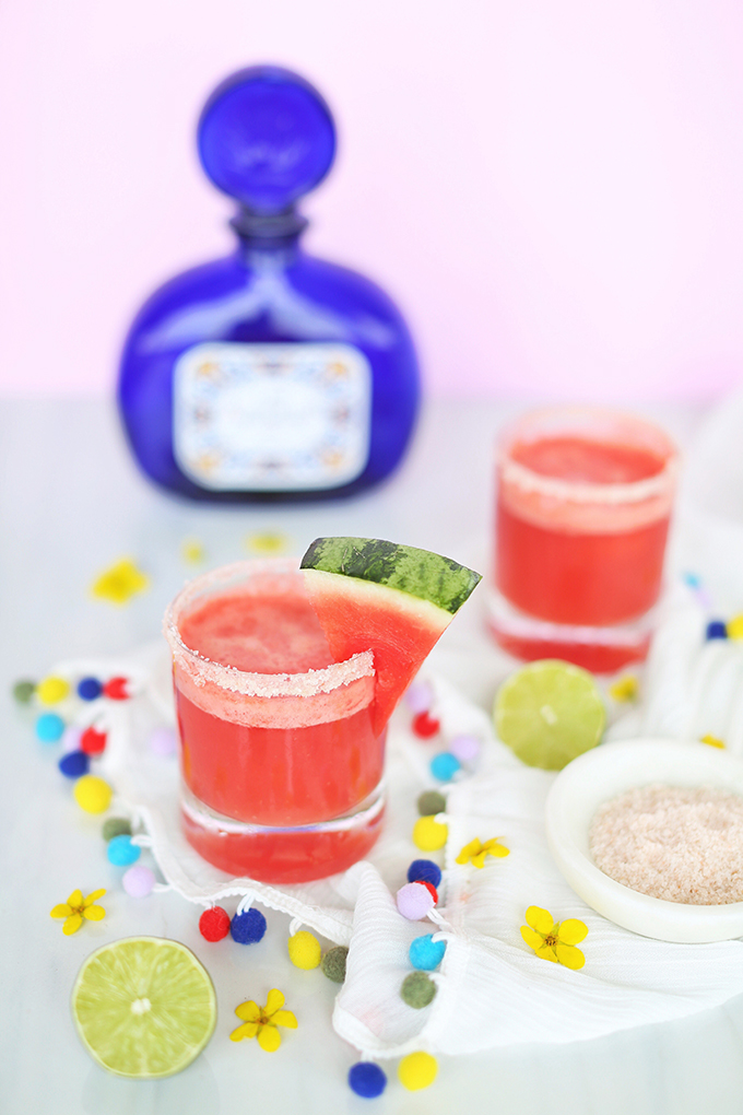 Watermelon Frosé Margaritas // JustineCelina.com