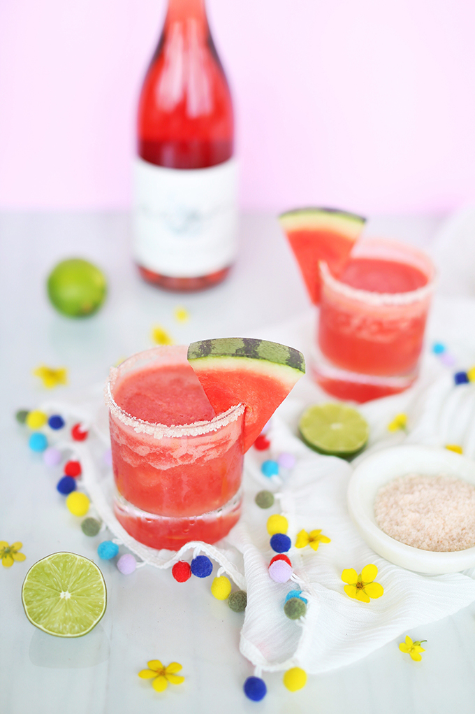 Watermelon Frosé Margaritas // JustineCelina.com