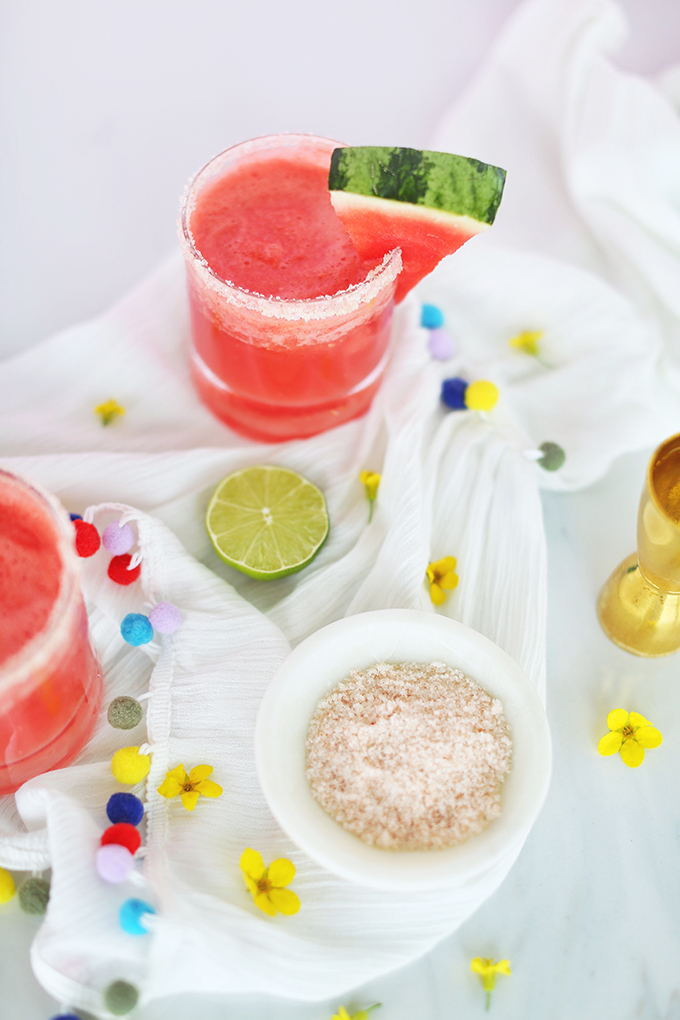 Watermelon Frosé Margaritas // JustineCelina.com