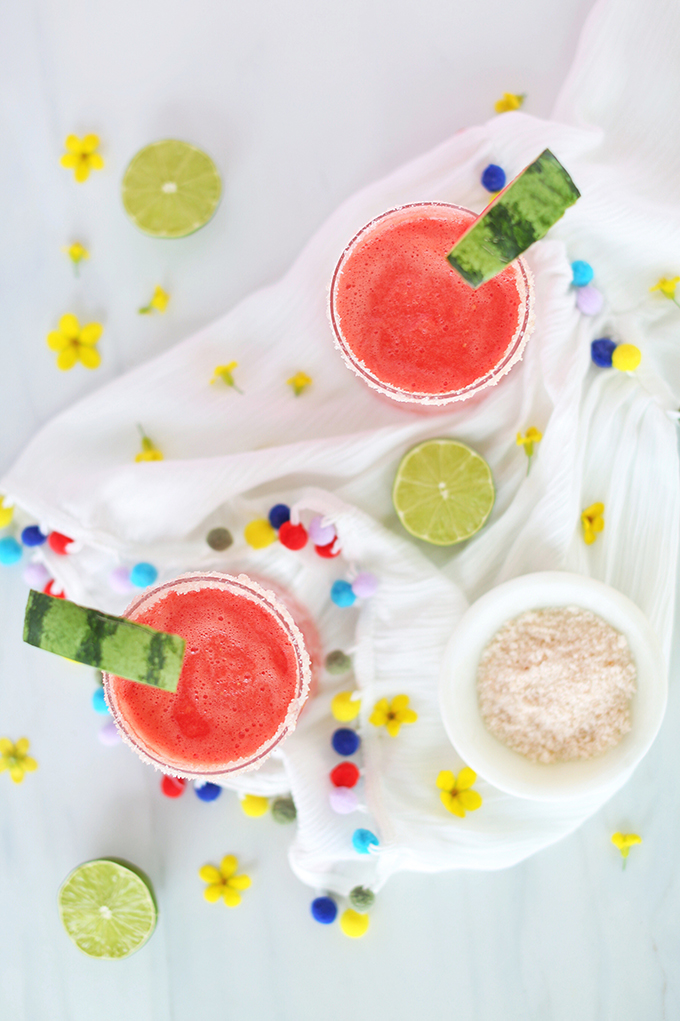 Watermelon Frosé Margaritas // JustineCelina.com