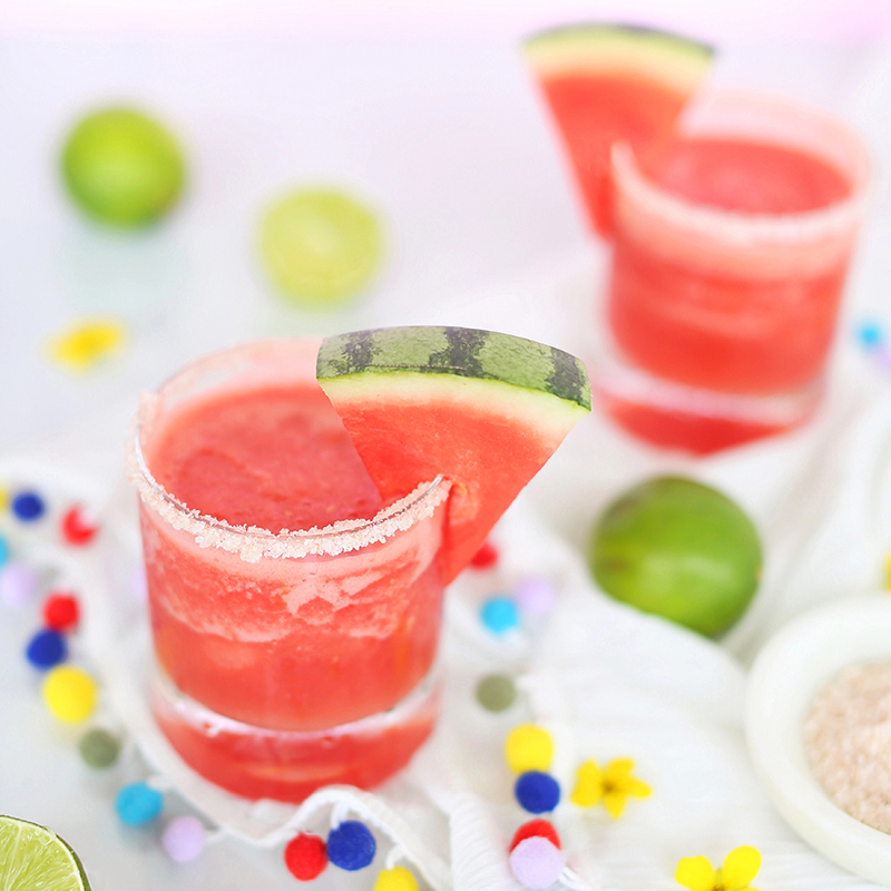 Watermelon Frosé Margaritas // JustineCelina.com