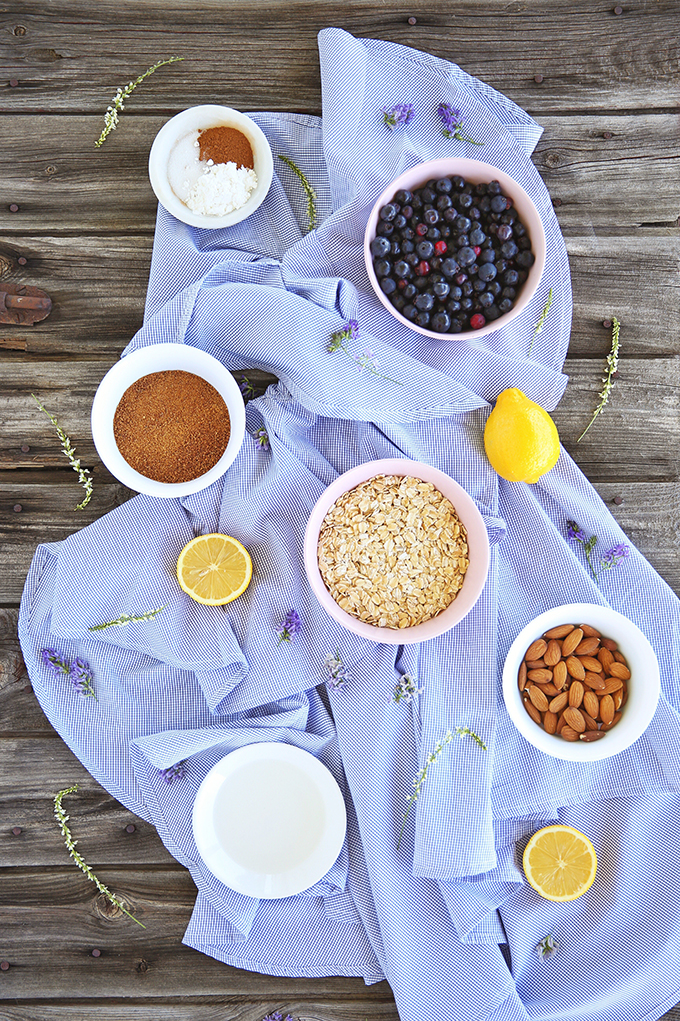 Wild Saskatoon Berry Crumble | Dairy, Gluten & Refined Sugar Free // JustineCelina.com