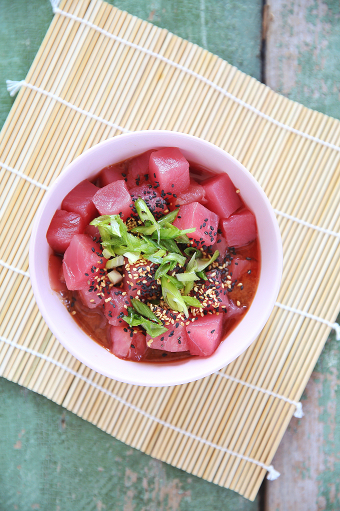 How to Make Ahi Tuna Poke | #sponsored by Inspired Greens #dairyfree #glutenfree #sustainable // JustineCelina.com