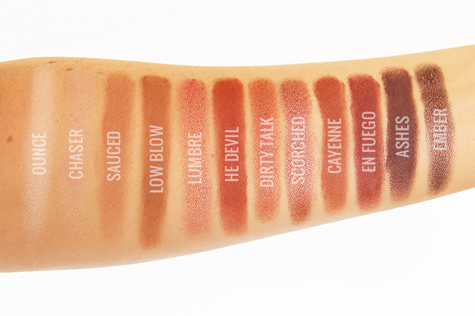 Urban Decay Naked Heat Palette Photos, Review, Swatches on NC 30 Skin // JustineCelina.com 