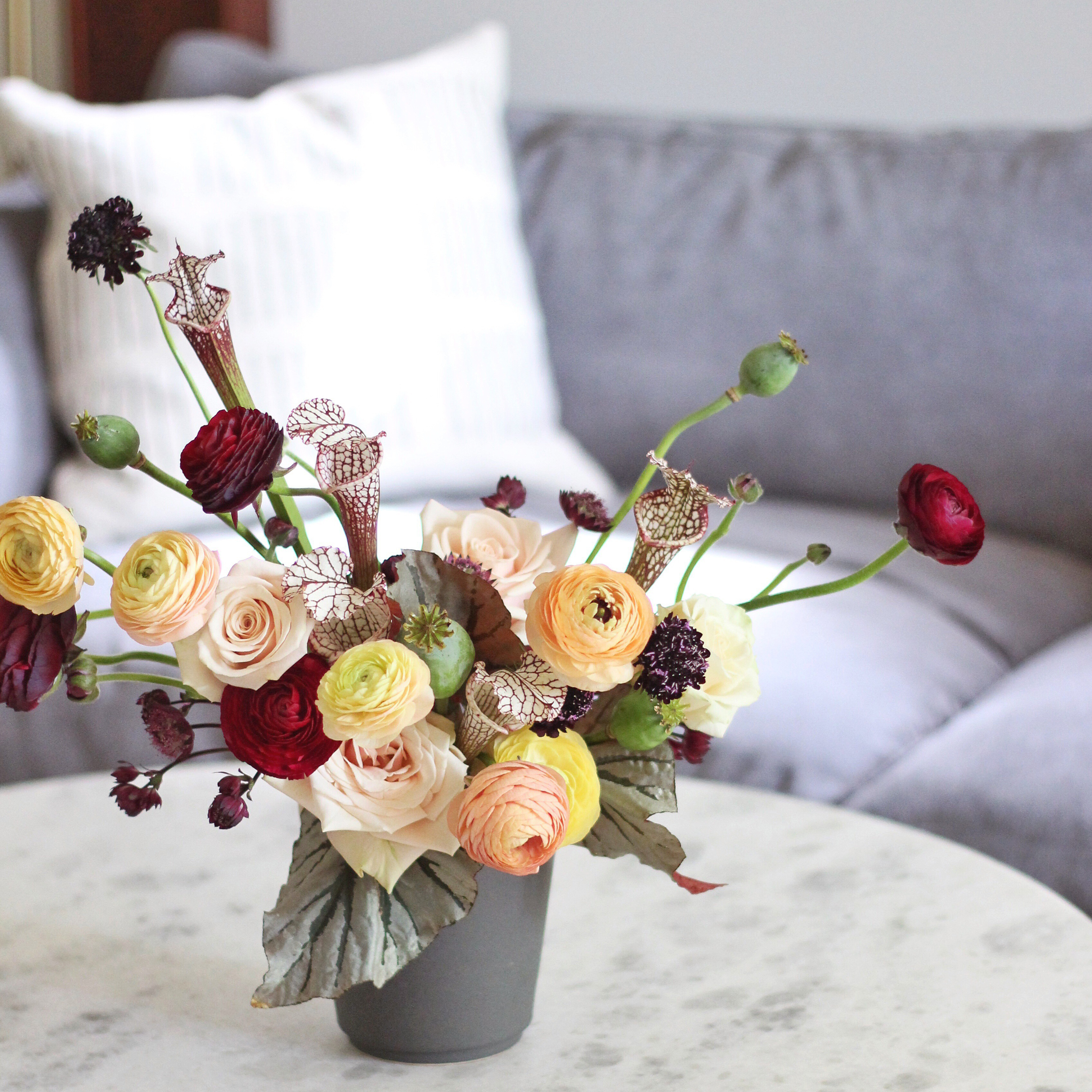 A Guide to Bringing Autumn Flowers Into Your Home // JustineCelina.com + Rebecca Dawn Design