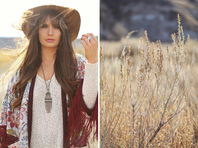 How to Style | Kimonos for Autumn | Exploring the Alberta Badlands near Drumheller, Canada // JustineCelina.com