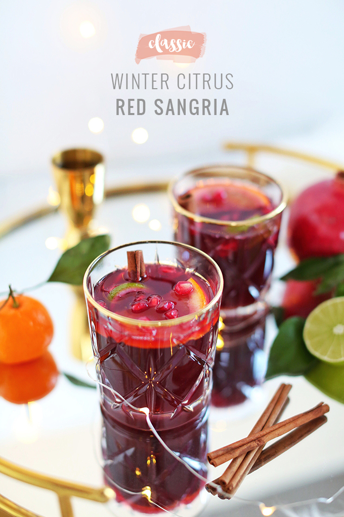 Classic Winter Citrus Red Sangria // JustineCelina.com