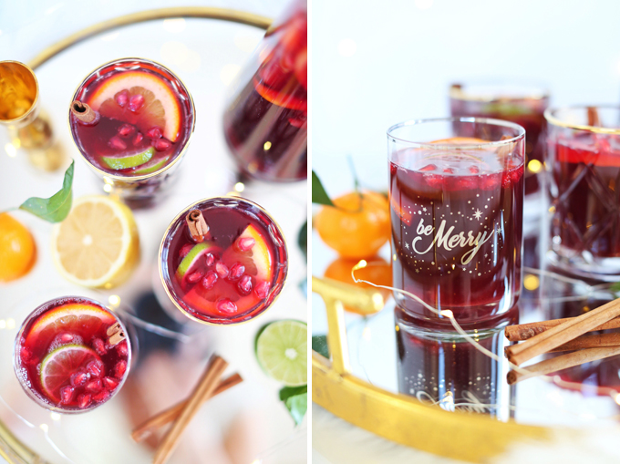 Classic Winter Citrus Red Sangria // JustineCelina.com