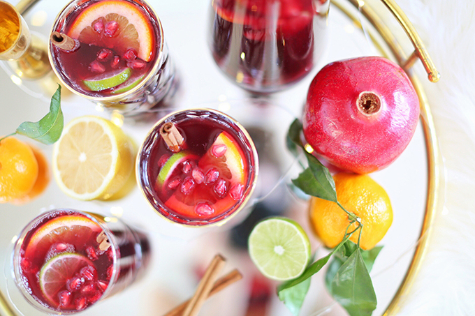 Classic Winter Citrus Red Sangria // JustineCelina.com