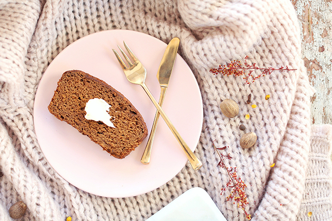 Gluten Free Spiced Sweet Potato Bread | #GlutenFree #DairyFree #RefinedSugarFree #OilFree // JustineCelina.com