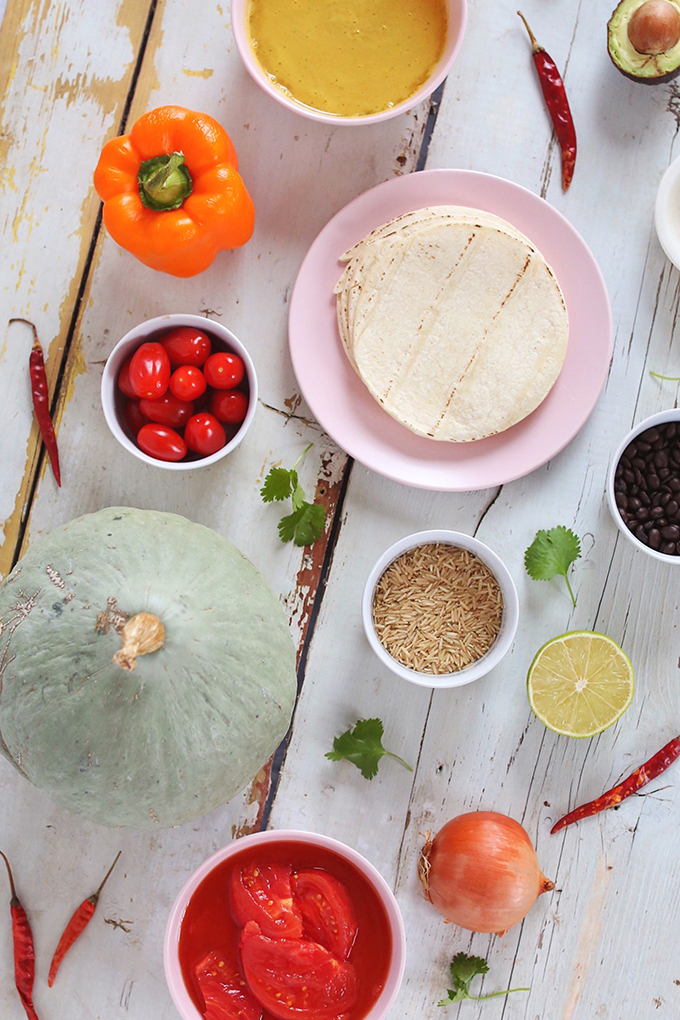 Vegan Slow Cooker Tortilla Soup with Winter Squash | Toasted Corn Tortillas // JustineCelina.com