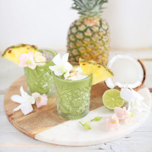 Tropical Zinger Green Smoothie | #dairyfree #glutenfree #refinedsugarfree // JustineCelina.com