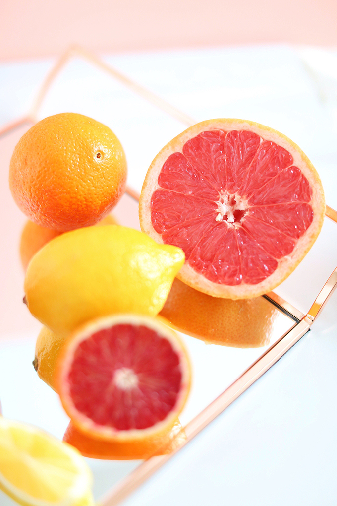 Citrus Season Elixir | The Best Fresh Pressed Citrus Juice | Ruby Red Grapefruit, Blood Oranges, Lemons // JustineCelina.com