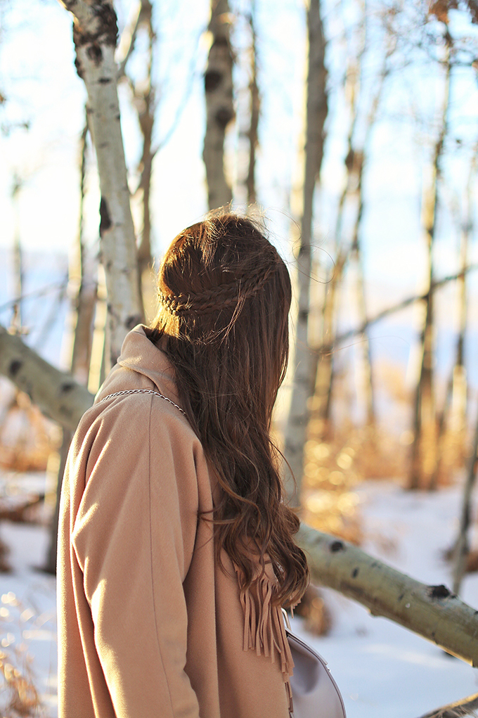 How to Style | Midi Dresses for Winter 2018 | Boho Braided Hairstyle | Calgary Fashion Blogger, Wheatland County, Alberta Badlands // JustineCelina.com