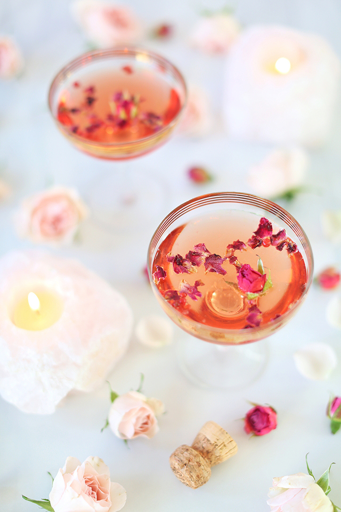 Rose Infused Cherry Gin Fizz | Featuring Eau Claire Distillery Artisanal Cherry Gin + The Silk Road Spice Merchant Spices | Calgary, Alberta Lifestyle + Food Blogger // JustineCelina.com