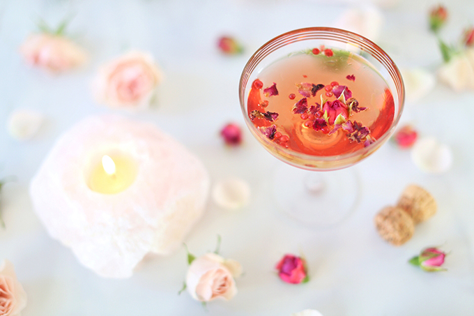 Rose Infused Cherry Gin Fizz | Featuring Eau Claire Distillery Artisanal Cherry Gin + The Silk Road Spice Merchant Spices | Calgary, Alberta Lifestyle + Food Blogger // JustineCelina.com