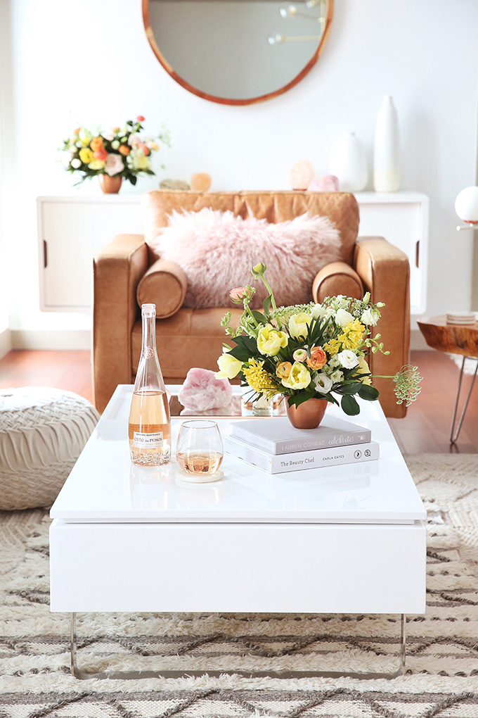 Living Room Reveal in Partnership with HomeSense Canada | A Bohemian, Mid Century Modern Apartment in Calgary, Alberta, Canada // JustineCelina.com