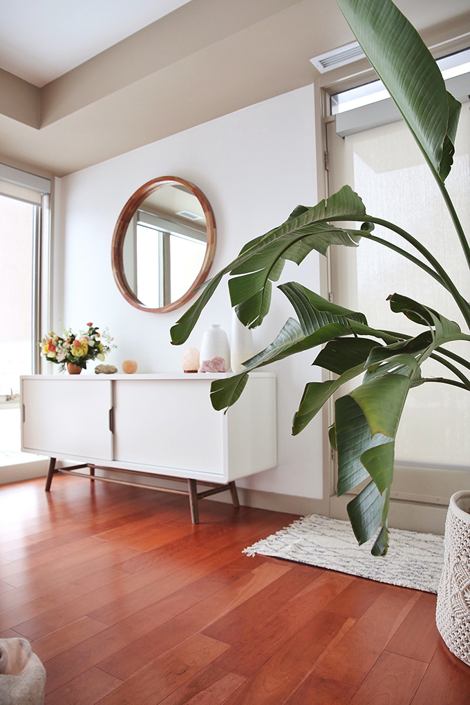 Living Room Reveal in Partnership with HomeSense Canada | A Bohemian, Mid Century Modern Apartment in Calgary, Alberta, Canada // JustineCelina.com