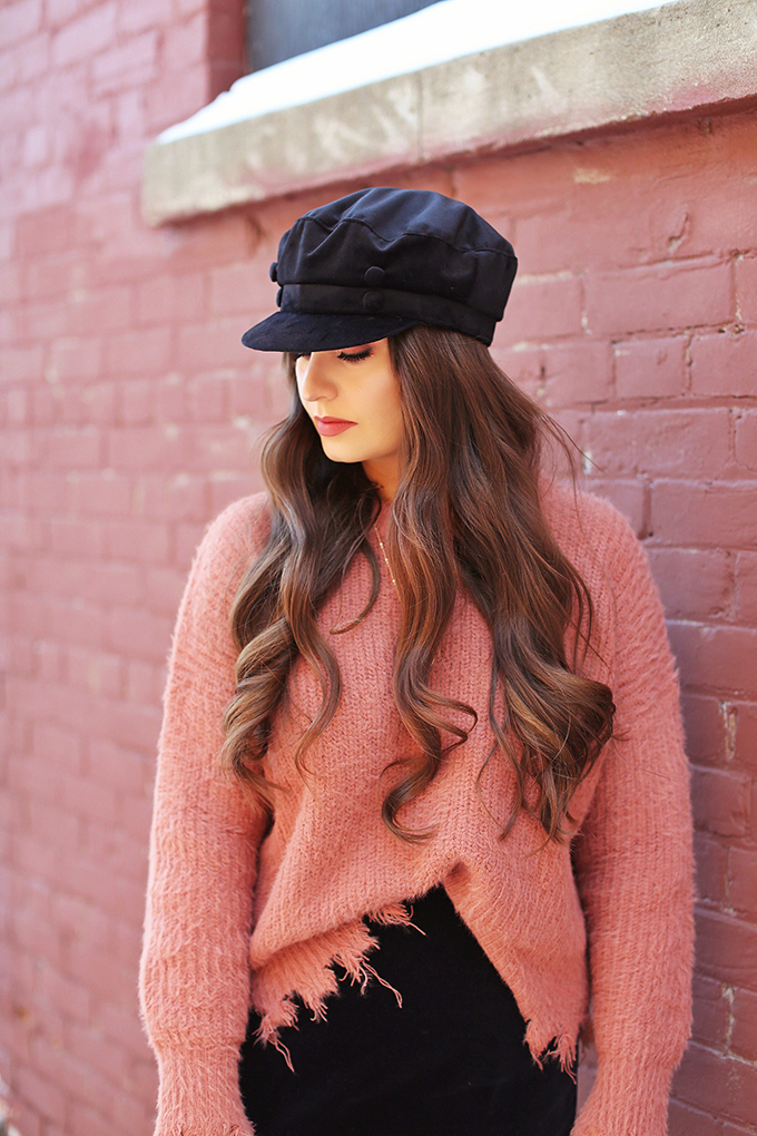 Winter 2018 Trend Guide | Velvet Underground | Key Winter to Spring Transitional 2018 Trends | Baker Boy Hats | Calgary, Alberta, Canada Fashion Blogger // JustineCelina.com