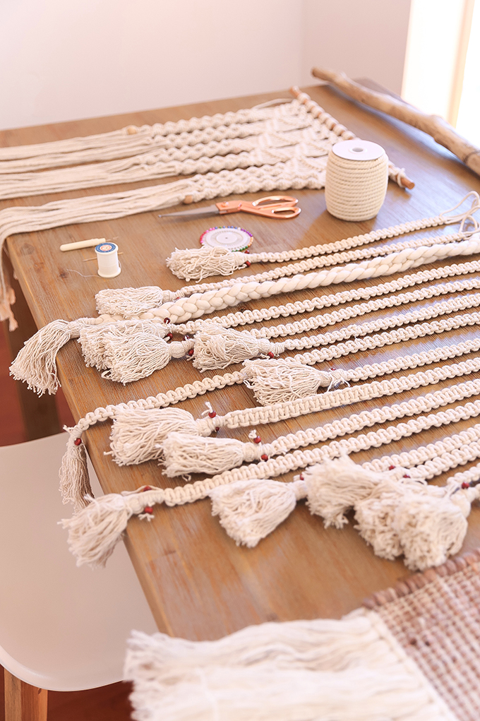 DIY | Large Driftwood Macrame Wall Hanging | How to Make a Large Macrame Wall Hanging for Less Than $50! | Materials Needed // JustineCelina.com