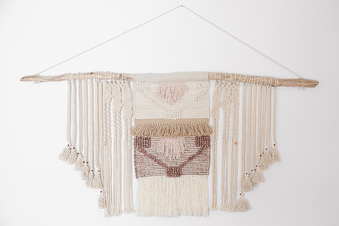 DIY | Large Driftwood Macrame Wall Hanging | How to Make a Large Macrame Wall Hanging for Less Than $50! // JustineCelina.com