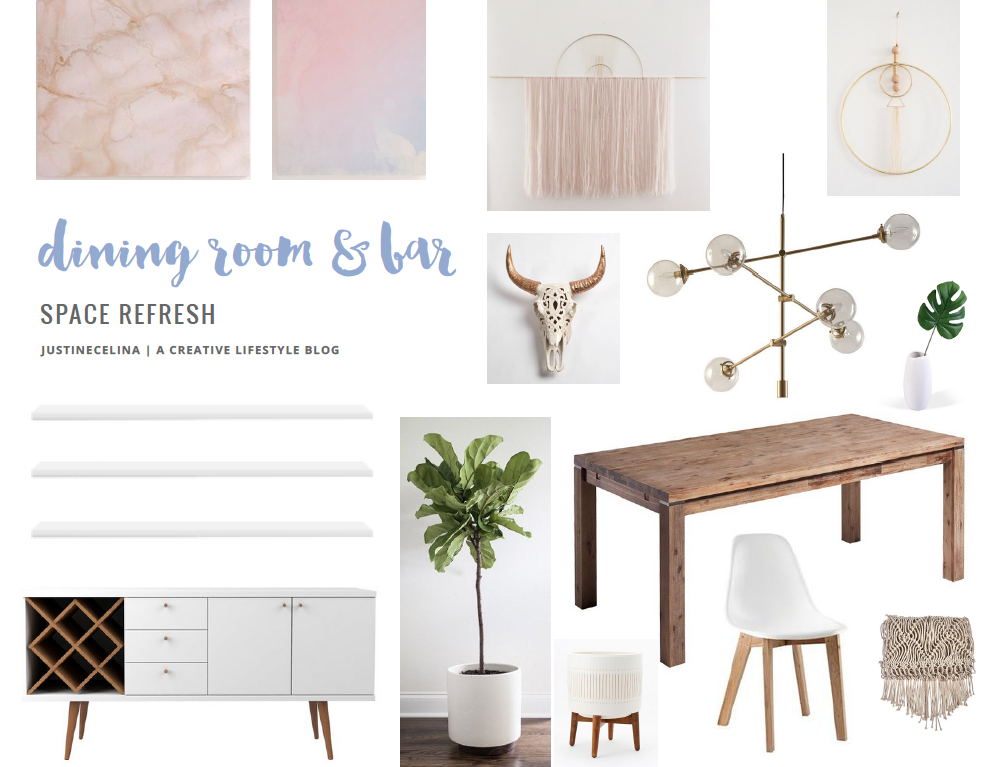 Dining Room / Bar Reveal Mood Board // JustineCelina.com