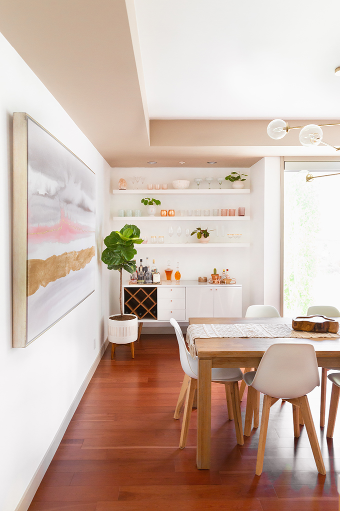 Dining Room / Bar / Kitchen Reveal in Partnership with HomeSense Canada | A Bohemian, Mid Century Modern Apartment in Calgary, Alberta, Canada // JustineCelina.com