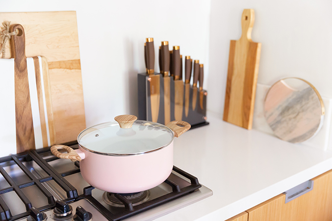 Kitchen / Dining Room / Bar Reveal in Partnership with HomeSense Canada | Kitchen and Cookware Essentials | A Bohemian, Mid Century Modern Apartment in Calgary, Alberta, Canada // JustineCelina.com