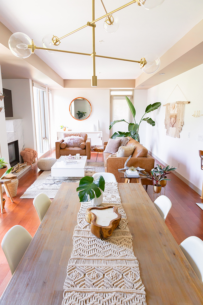 Dining Room / Bar / Kitchen Reveal in Partnership with HomeSense Canada | A Bohemian, Mid Century Modern Apartment in Calgary, Alberta, Canada // JustineCelina.com