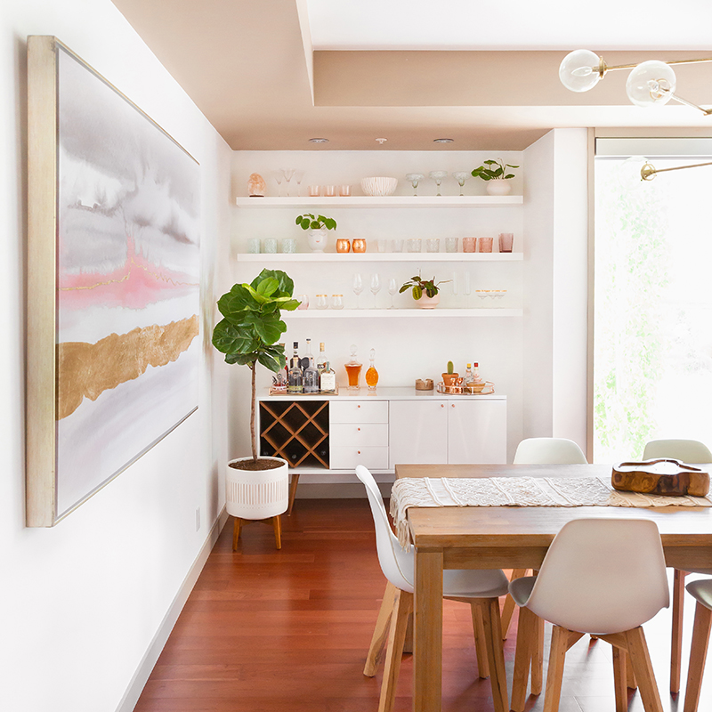 Dining Room / Bar / Kitchen Reveal in Partnership with HomeSense Canada | A Bohemian, Mid Century Modern Apartment in Calgary, Alberta, Canada // JustineCelina.com