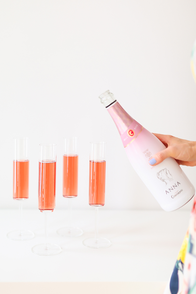 My 3rd Blogiversary + 10 Things I Learned in my Third Year of Blogging | Sparkling Rosé Wine in Modern Champagne Flutes | A Pantone Spring 2018 Inspired Birthday Celebration // JustineCelina.com