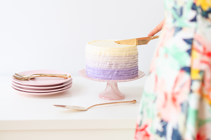 My 3rd Blogiversary + 10 Things I Learned in my Third Year of Blogging | Lavender Ombre Ruffle Cake | A Pantone Spring 2018 Inspired Birthday Celebration // JustineCelina.com