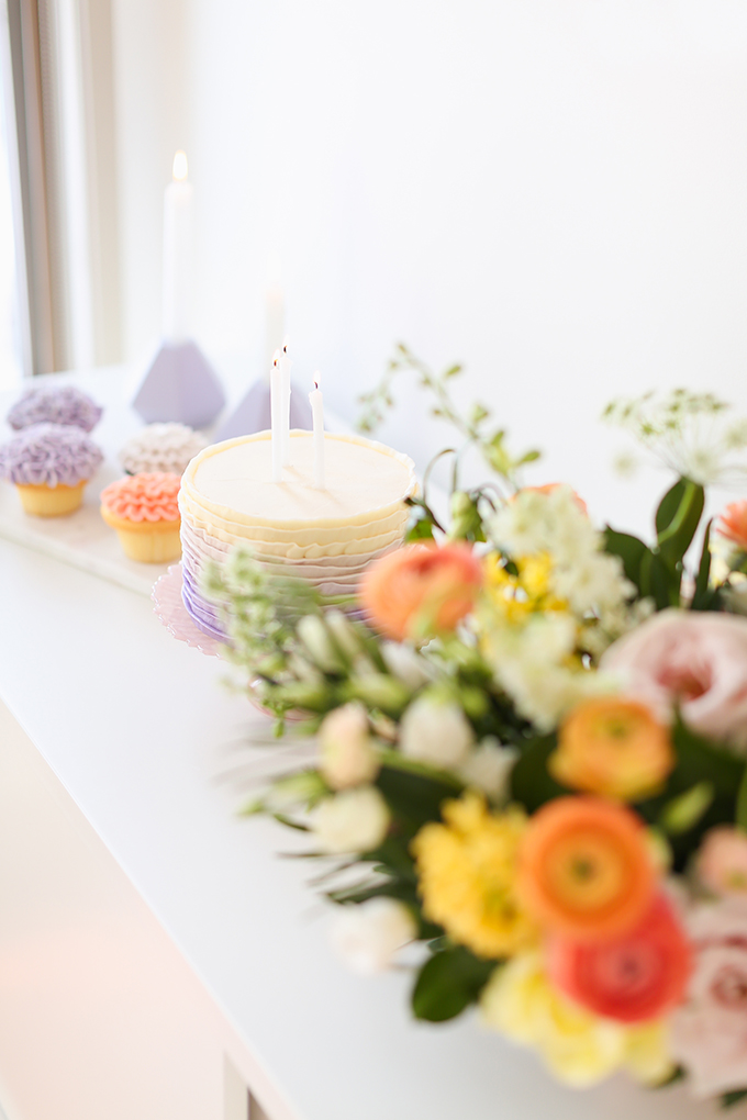 My 3rd Blogiversary + 10 Things I Learned in my Third Year of Blogging | Cheerful Spring Flowers and Lavender Ombre Ruffle Cake | A Pantone Spring 2018 Inspired Birthday Celebration // JustineCelina.com