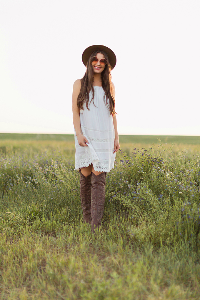 What to Wear to | The Calgary Stampede, Part II | In Partnership with Saks OFF 5TH | Rose Hexagon Sunglasses | Festival Style // JustineCelina.com