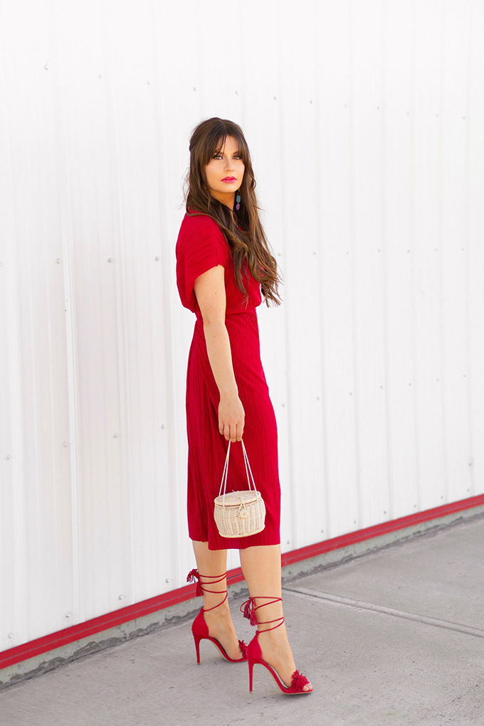 Colour Crush | Red | How to Style Red for Summer 2018 | Red to Toe | Monochromatic Red Outfit // JustineCelina.com