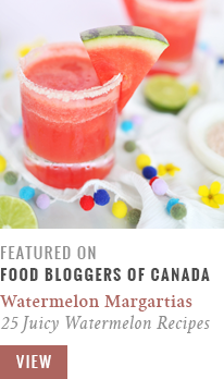 JustineCelina’s Watermelon Frozé Margaritas Featured in The Food Bloggers of Canada’s 25 Juicy Watermelon Recipes Roundup // JustineCelina.com