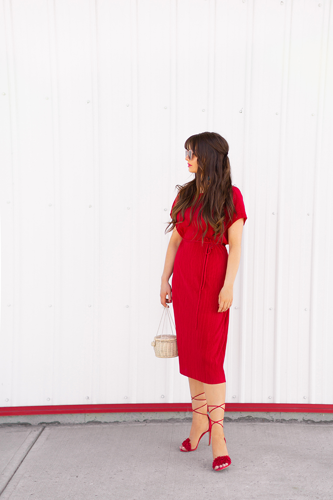 Colour Crush | Red | How to Style Red for Summer 2018 | Red to Toe | Monochromatic Red Outfit // JustineCelina.com