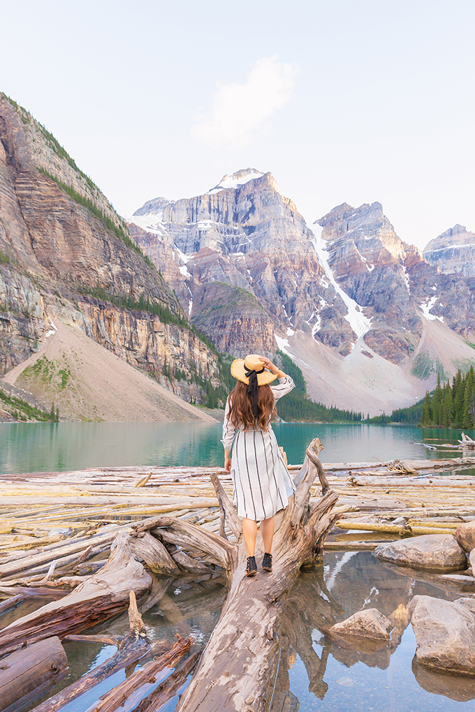 July 2018 Soundtrack | Exploring Morraine Lake in the Summertime | Morraine Lake at Sunset | Alberta Travel Lifestyle Blogger // JustineCelina.com