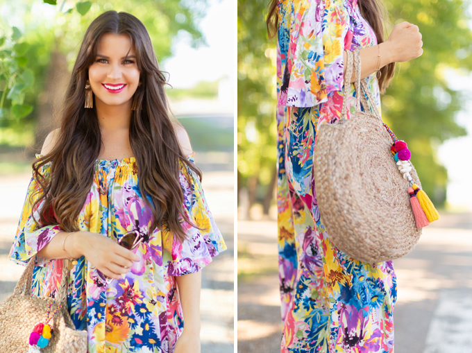 Summer 2018 Trend Guide | Flower Power | Summer 2018 Trends | How to Style Flowy Floral Dresses, Espadrilles and Circular Bags for Summer // JustineCelina.com