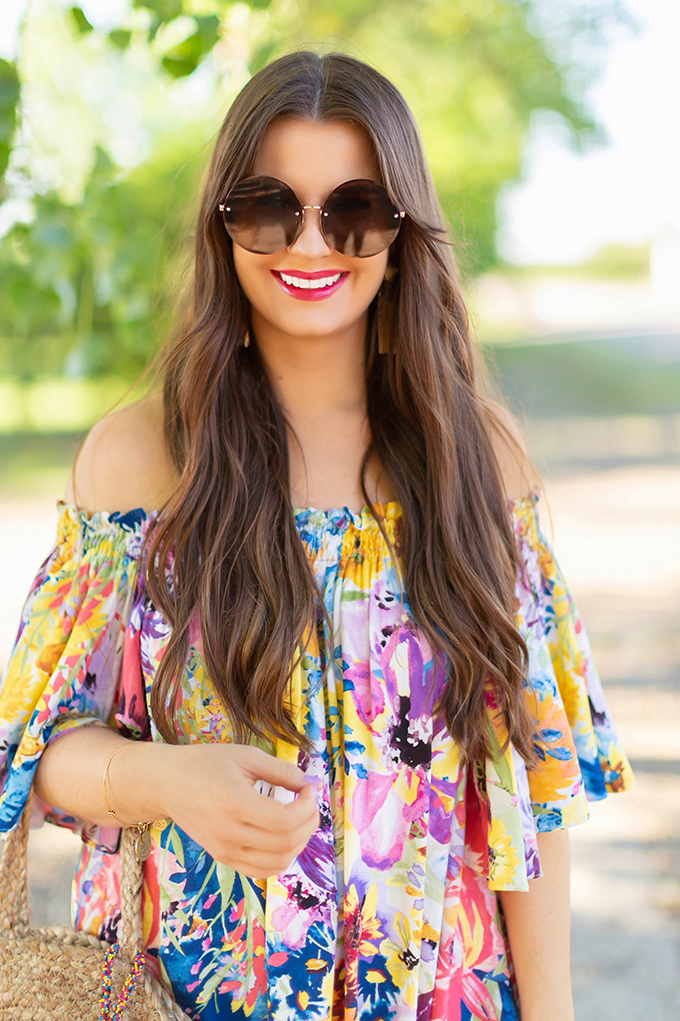 Summer 2018 Trend Guide | Flower Power | Summer 2018 Trends | How to Style Flowy Floral Dresses for Summer | Clarins Water Lip Stain in Rose Water + Red Water // JustineCelina.com