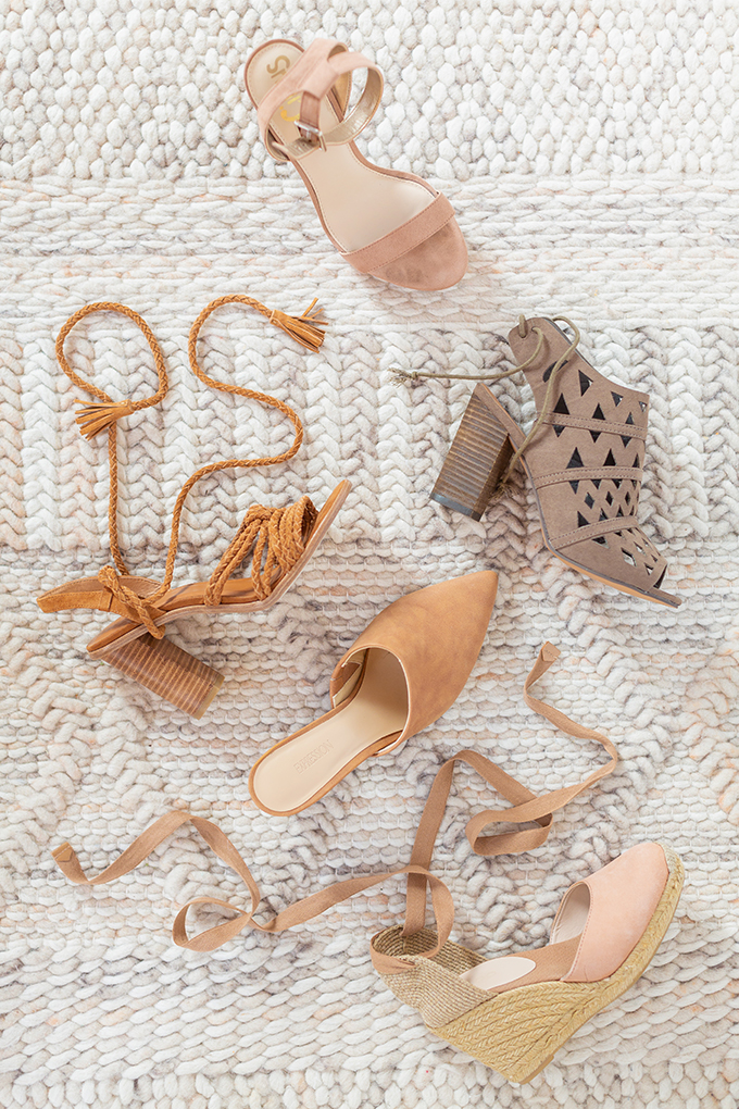 Transitional Shoe Guide | Summer to Autumn 2018 // The Best Shoes to Transition from Summer into Fall | Top Shoe Trends 2018 | Warm Neutral Palette // JustineCelina.com