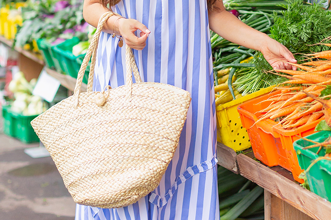 The Accessory Edit | Natural Material Bags | Straw Tote | How to Style Straw Totes | The Best Straw Totes 2018 // JustineCelina.com