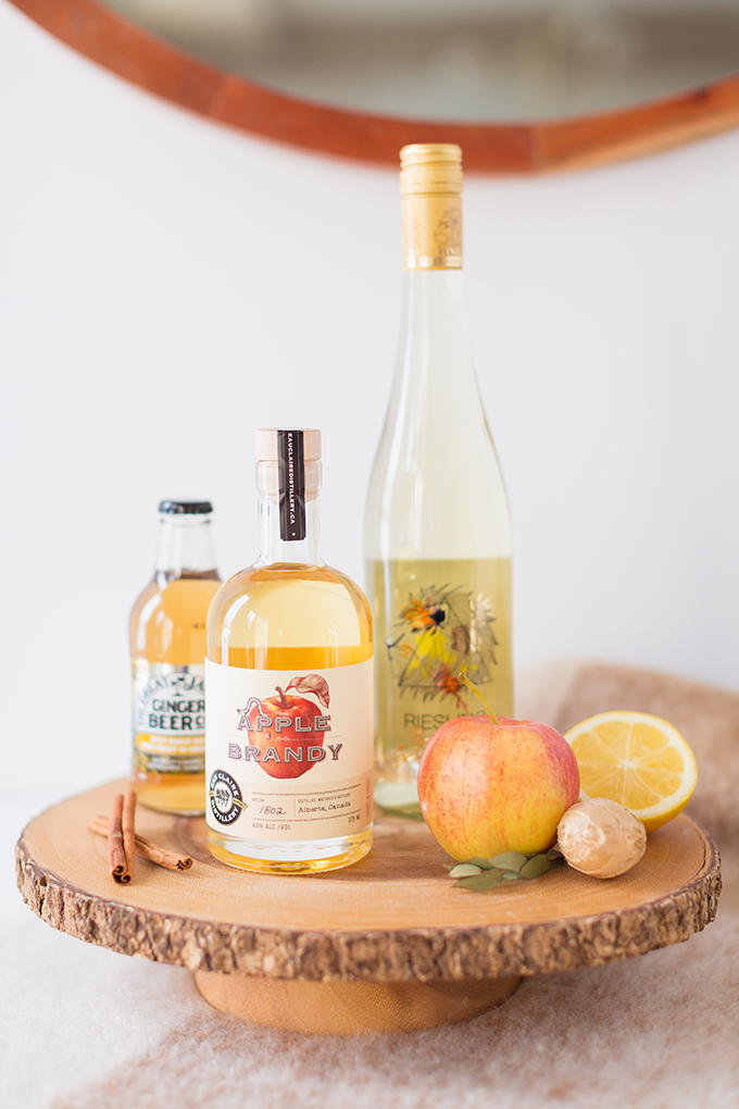 Late Harvest Spiced Apple Sangria | Featuring Eau Claire Distillery’s Apple Brandy, late harvest riesling and ginger beer // JustineCelina.com