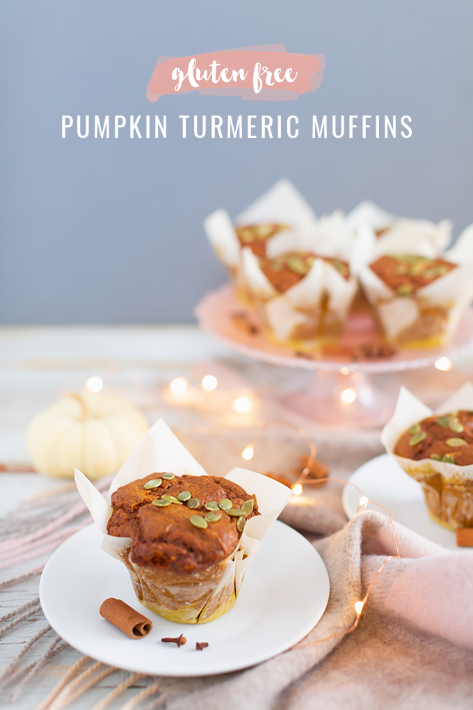 #GlutenFree #Pumpkin #Turmeric #Muffins | Healthy, Plant Based Pumpkin Muffins | Superfood Muffins | Healthy Turmeric Recipes | Vegetarian Muffins Recipes | The Best Gluten Free Muffins Recipe // JustineCelina.com