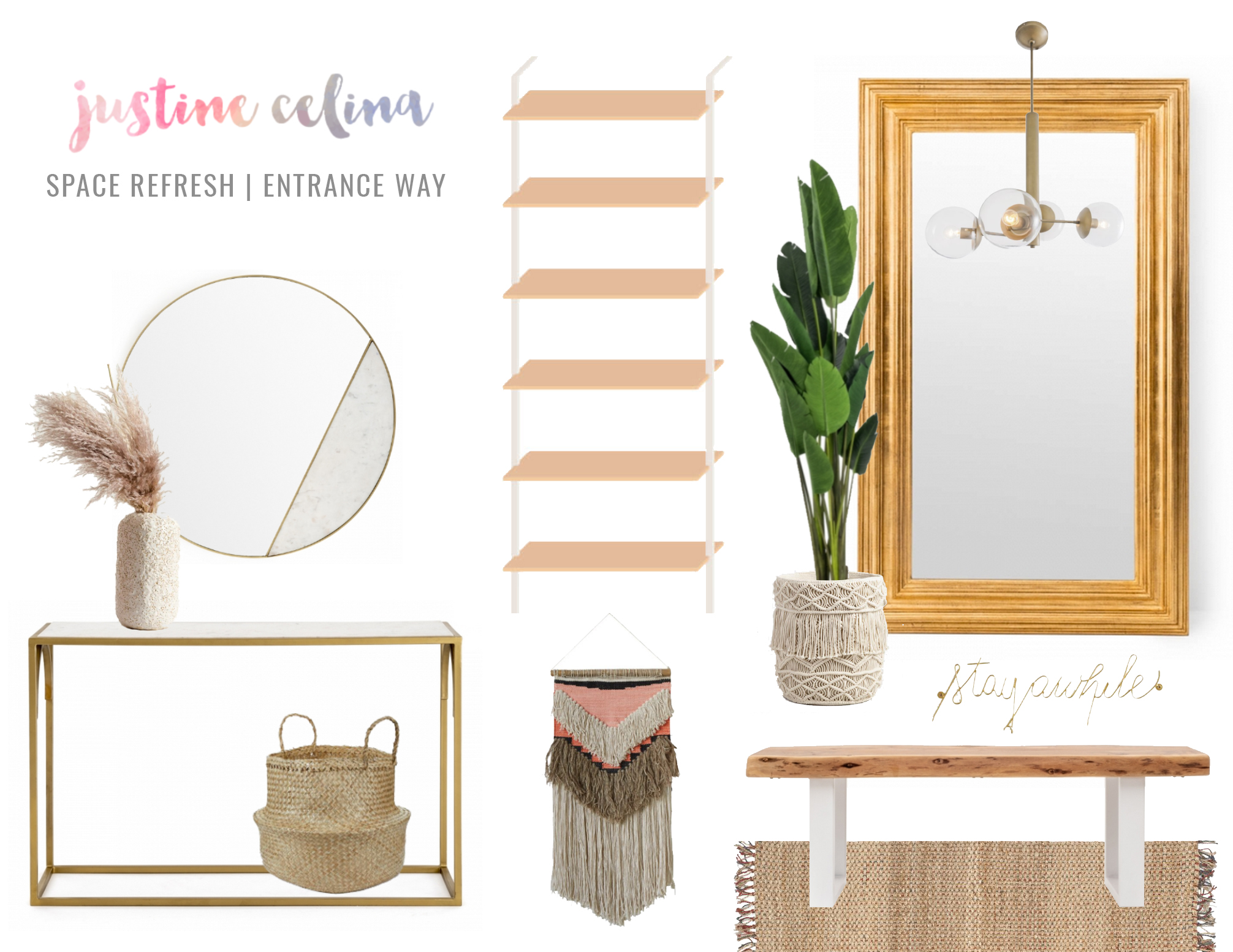 JustineCelina Entrance Way Mood Board | SPACE REFRESH series // JustineCelina.com