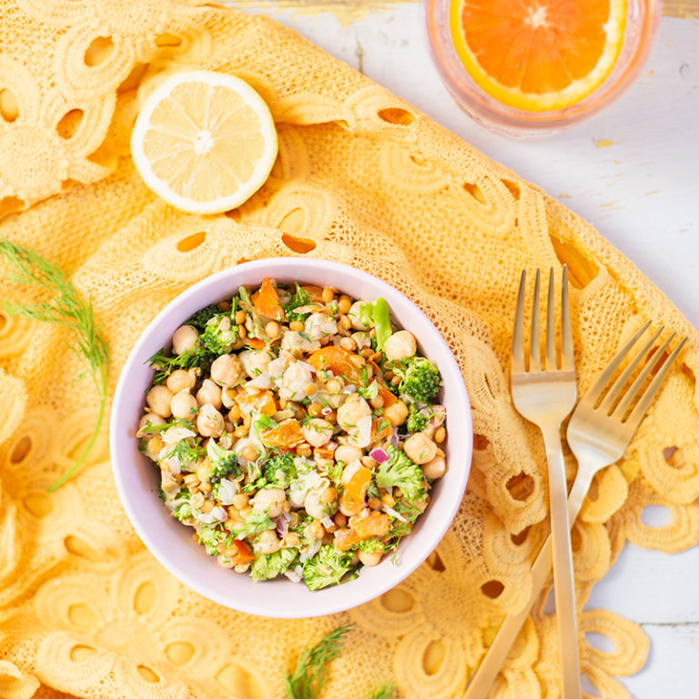 VEGAN POWER SALAD WITH LEMON DILL DRESSING JustineCelina